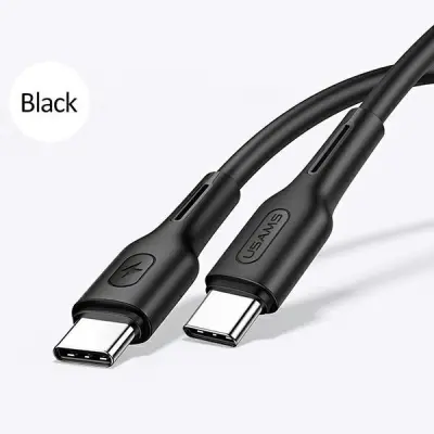 USAMS U43 USB-C/USB-C Kabel 100W PD 5A 1.2m SJ459USB01 - Svart