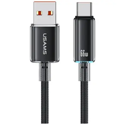 Usams USB-A till USB-C Kabel 1.2m Cloud - Svart