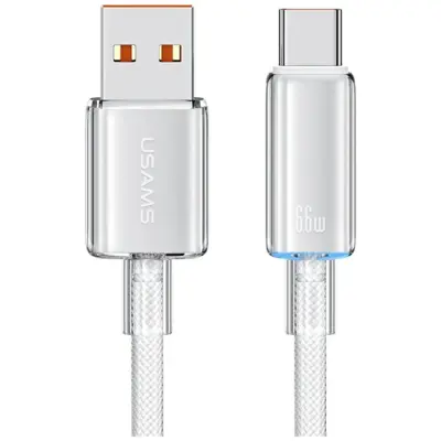 Usams USB-A till USB-C Kabel 1.2m Cloud - Vit