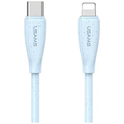 Usams USB-C Till Lightning Kabel 1m Green Series - Blå