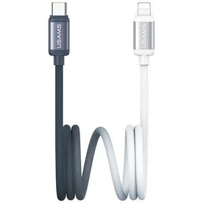 USAMS USB-C till Lightning Kabel PD 30W 1.2m Bicolor SJ757 - Svart/Vit