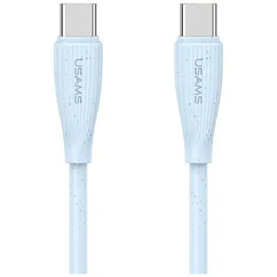 Usams USB-C till USB-C Kabel 1m Green Series - Blå
