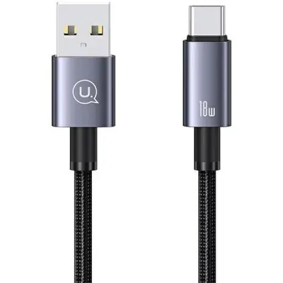 USAMS USB till USB-C Kabel 3A 0,25 m SJ680USB01 - Stål