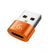 USB-A Hane till Typ-C Hona Adapter - Orange
