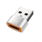 USB-A Hane till Typ-C Hona Adapter - Silver