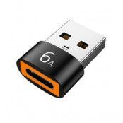 USB-A Hane till Typ-C Hona Adapter - Svart