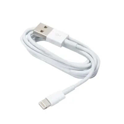 USB-A Till Lightning Kabel 1m 1A Bulk - Vit