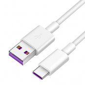 USB-A till USB-C Kabel Snabbladdning 1M - Vit