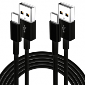 USB-A till USB-C Kabel Snabbladdning 3M - Svart