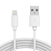 USB Lightning-kabel 1.5A. 1m - Vit