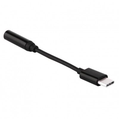 USB Type-C - 3.5 mm mini jack Female Adapter Svart