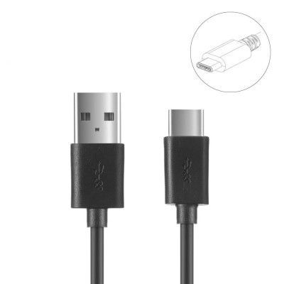 USB Type-C Kabel Kraft och dataöverföring 1m 2A Svart