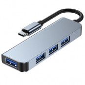 Tech-Protect V1-Hub Adapter 4in1 - Grå