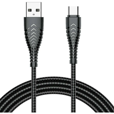 Veger USB-C till USB-A kabel 1.2m 2.4A - Svart