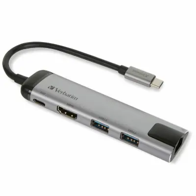 Verbatim 4in1 HUBB USB-C Multiport Adapter med Ethernet 49141