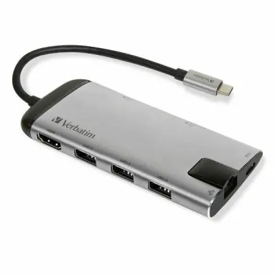 Verbatim 7in1 HUBB USB-C Multiport Adapter med Ethernet microSD 49142
