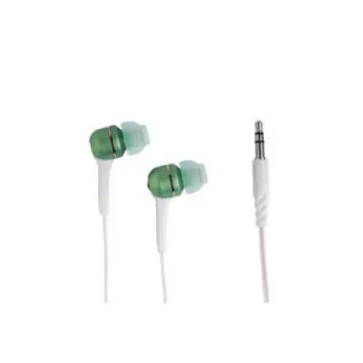 Verbatim in-ear öronsnäckor med ljudisolerande sleeves (GRÖN)