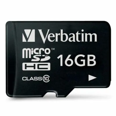 Verbatim Minneskort microSDHC 16GB V10 Karta - Svart