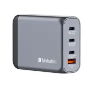 Verbatim Snabbladdare 100W GaN 3xUSB-C USB-A EU/UK/US - Svart