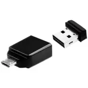 Verbatim Store'n'Go Nano USB Drive 16GB + OTG Adapter
