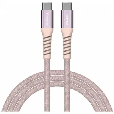 Verbatim USB-C till USB-C 100W Kabel 1.2m Sync&Charge 31857 - Rosa