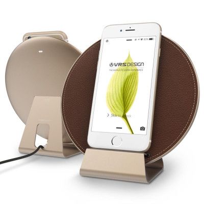 Verus plate halo trådlös mobilladdare - Gold