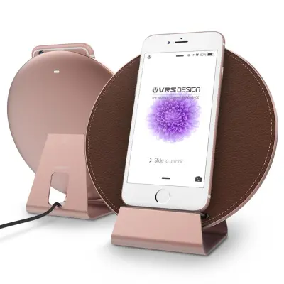 Verus plate halo trådlös mobilladdare - Rose Gold