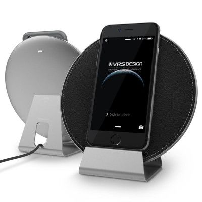 Verus plate halo trådlös mobilladdare - Silver