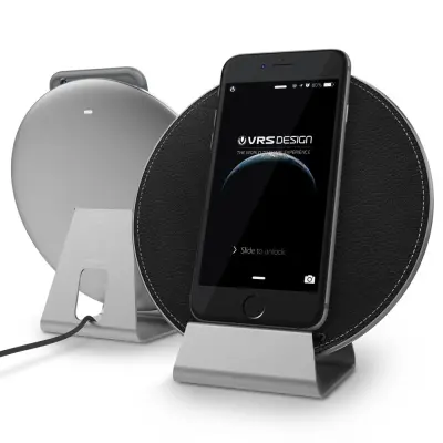 Verus plate halo trådlös mobilladdare - Silver