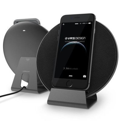 Verus plate halo trådlös mobilladdare - Titanium