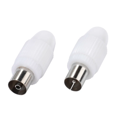 Vivanco Antenn Adapter Hane Hona Rak - Vit