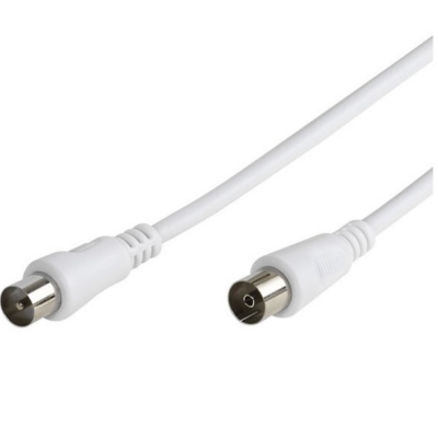 Vivanco Antenn Kabel 2x Skärmad 75dB 1.5m - Vit