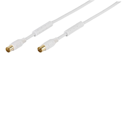 Vivanco Antenn kabel Ferritkärna 110dB 5m - Vit