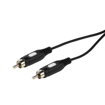 Vivanco Audiokabel, 1xRCA Hane 2.5m - Svart