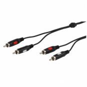 Vivanco Audiokabel, 2xRCA Hane 1.5m Svart