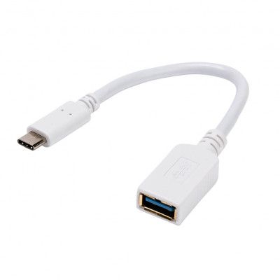 Vivanco Datakabel USB-C hane USB 3.1 A hona 0,1m - Vit