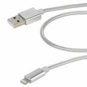Vivanco Longlife Apple Lightning kabel MFI 1.5m Silver/Grå