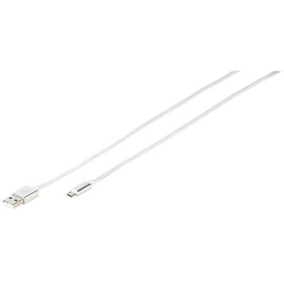 Vivanco Longlife Flätad Micro-USB kabel 1.5m - Vit