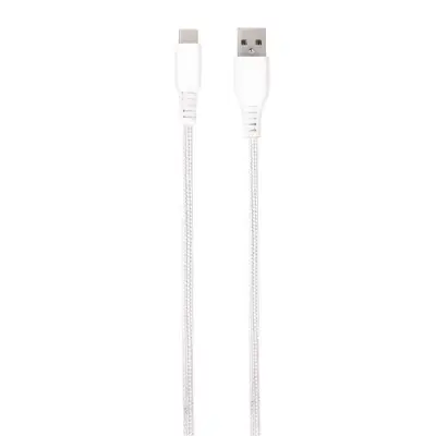 Vivanco Longlife USB-C/USB-A 2.0 kabel 2.5m Vit