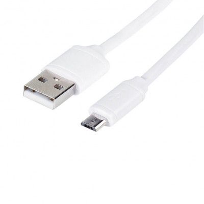 Vivanco Micro-USB Ladd-/Synk. kabel 2m - Vit