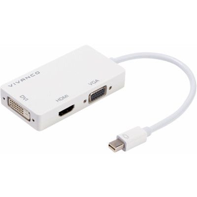 Vivanco Mini DisplayPort to HDMI / VGA / DVI Universal Adapter