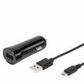 Vivanco USB Billaddare Plus Micro USB kabel 2.4A - Svart