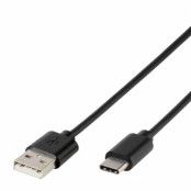 Vivanco USB-A till USB-C 2.0 kabel 2m - Svart