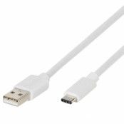 Vivanco USB-A till USB-C 2.0 kabel 2m - Vit