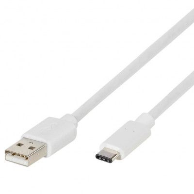 Vivanco USB-A till USB-C 2.0 kabel 2m - Vit