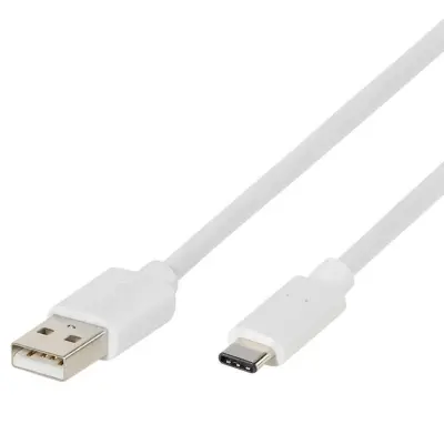 Vivanco USB-C/USB-A 2.0 kabel 2m Vit