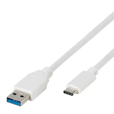 Vivanco USB-C/USB-A 3.1 kabel 1m Vit