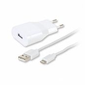 Vivanco USB Hemladdare Plus Lightning kabel 2.4A - Vit