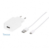 Vivanco USB Hemladdare 2.1A Till USB-C kabel - Vit