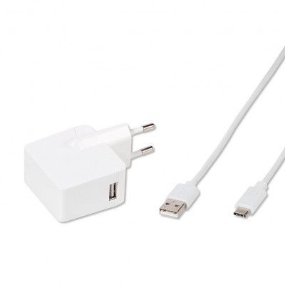 Vivanco USB Hemladdare 3A Plus USB-C kabel - Vit